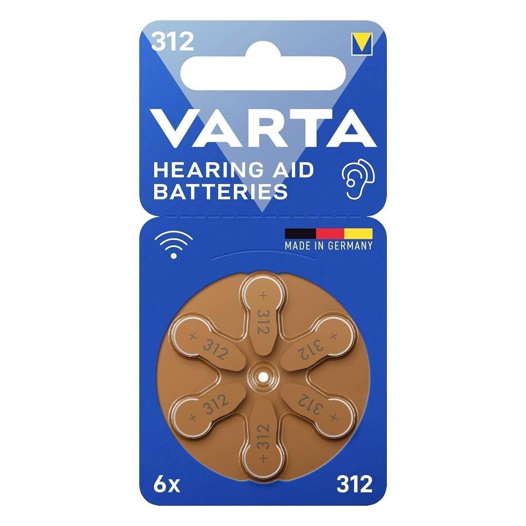 Varta 312 Numara Kulaklık İşitme Cihazı Pili 6 lı Paket En İyi İşitma Cihazı Makinası Pili