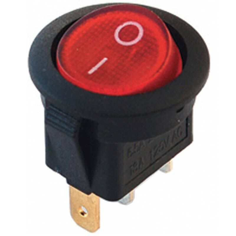 Ayt Yuvarlak Işıklı Anahtar Aç Kapa On Off Anahtar 12 Volt IC-131A