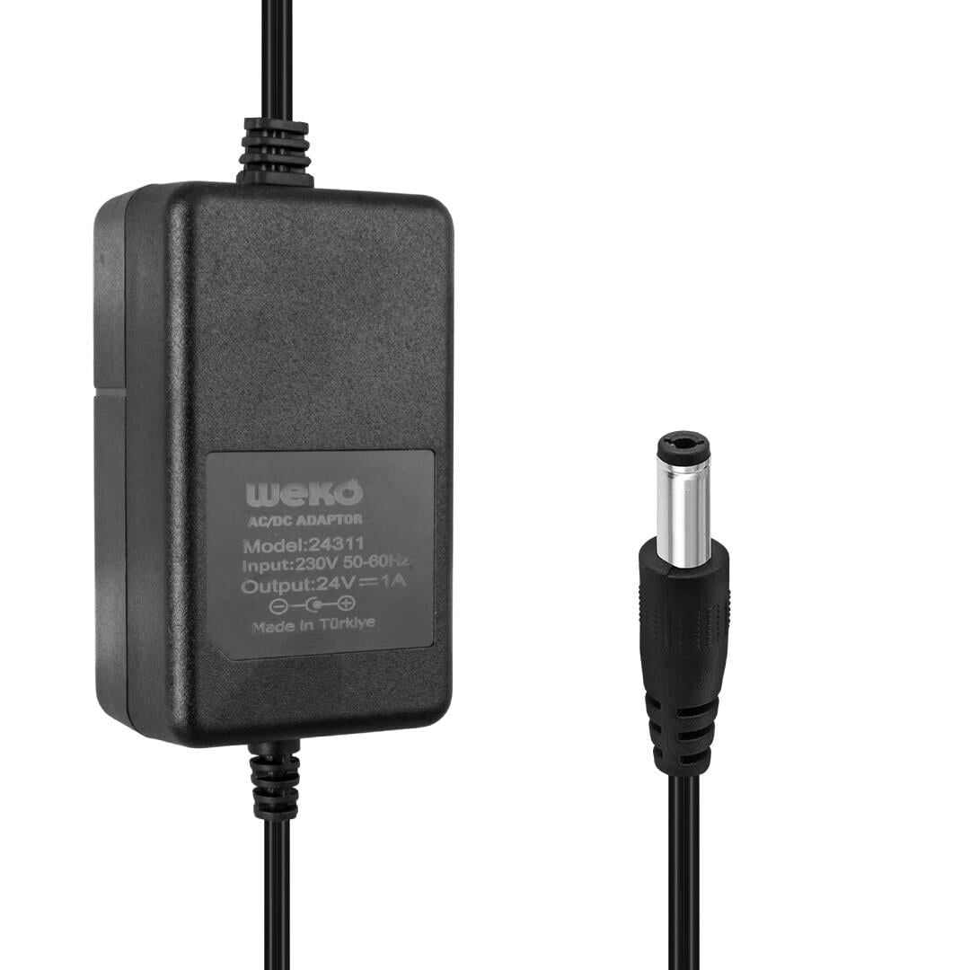 Weko 24 Volt - 1 Amper 5.5 2.5 Uçlu Yerli Üretim Masa Tipi Adaptör