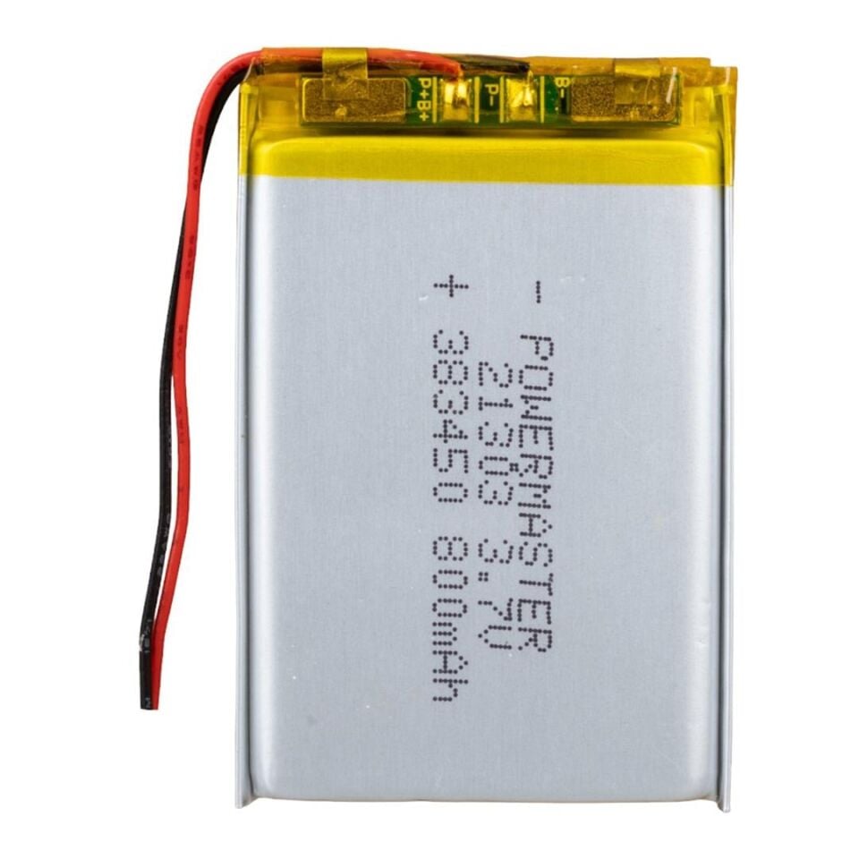 Powermaster 3.7 Volt 800 Mah Lityum Polimer Şarjlı Pil 3.8X34X50 mm Akıllı Saat Kulaklık Pili