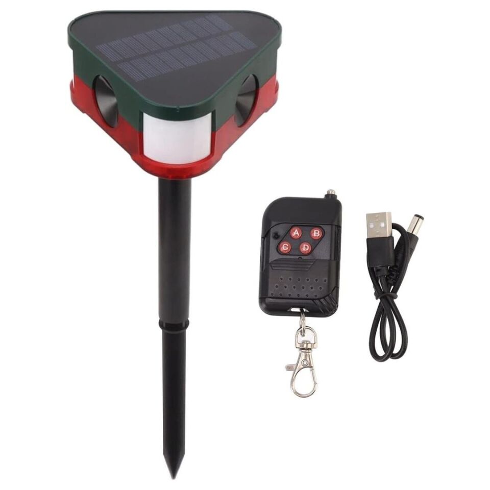 Ayt Powermaster PM-26949 Mikrofonlu Sesli Hayvan Kovucu Alarm Cihazı Solar Güneş Enerjili Panelli Vahşi Hayvan Kovacağı