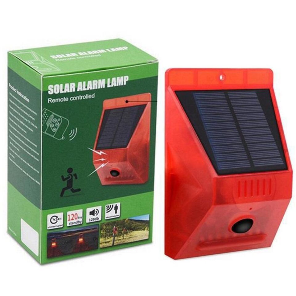 Powermaster PM-26957 Sesli Hayvan Kovucu Alarm Cihazı Uzaktan Kumandalı Solar Panelli