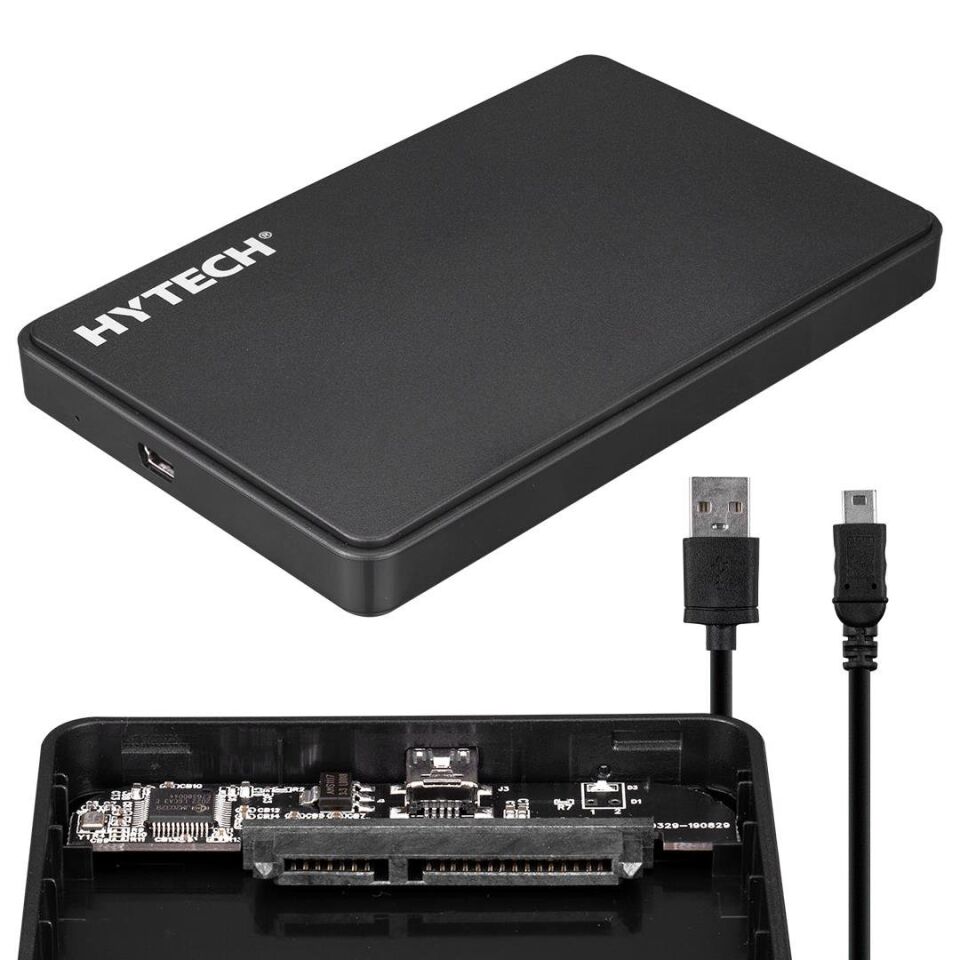 Hytech HY-HDC21 2.5 İnç USB 2.0 SATA Harici Hard Disk Kutusu Siyah