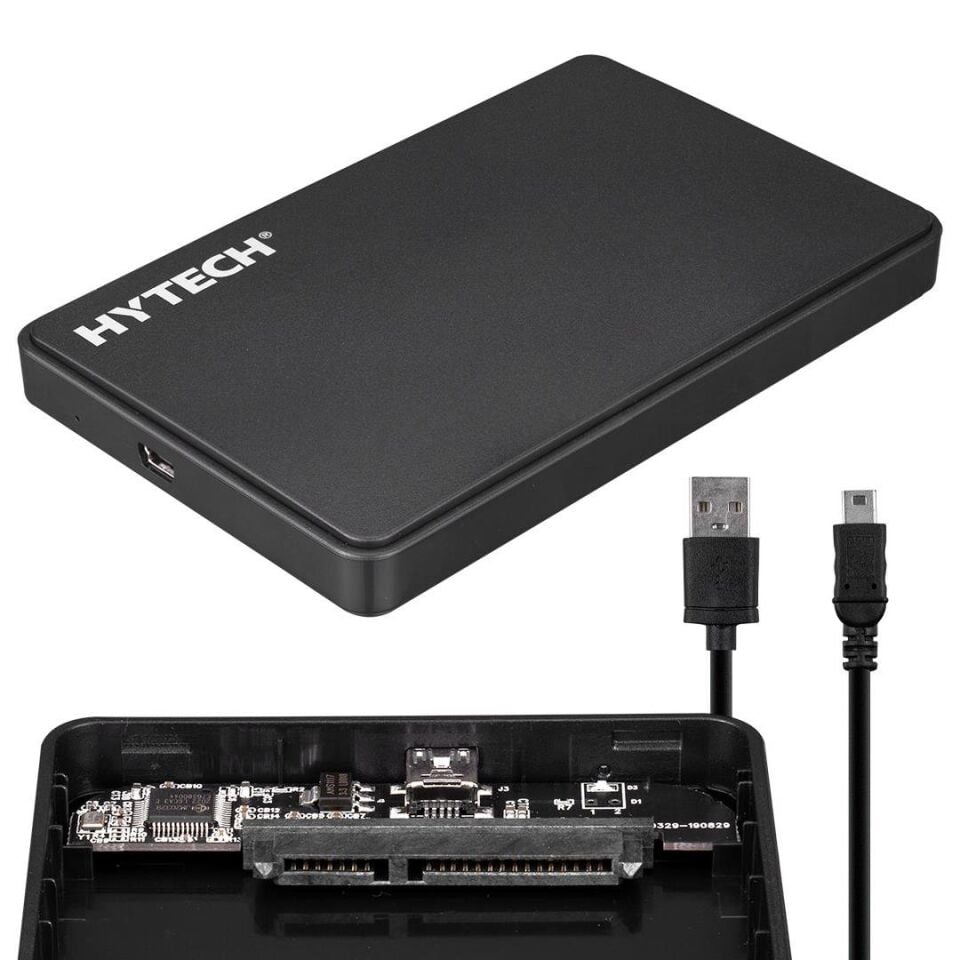 Hytech HY-HDC21 2.5 İnç USB 2.0 SATA Harici Hard Disk Kutusu Siyah