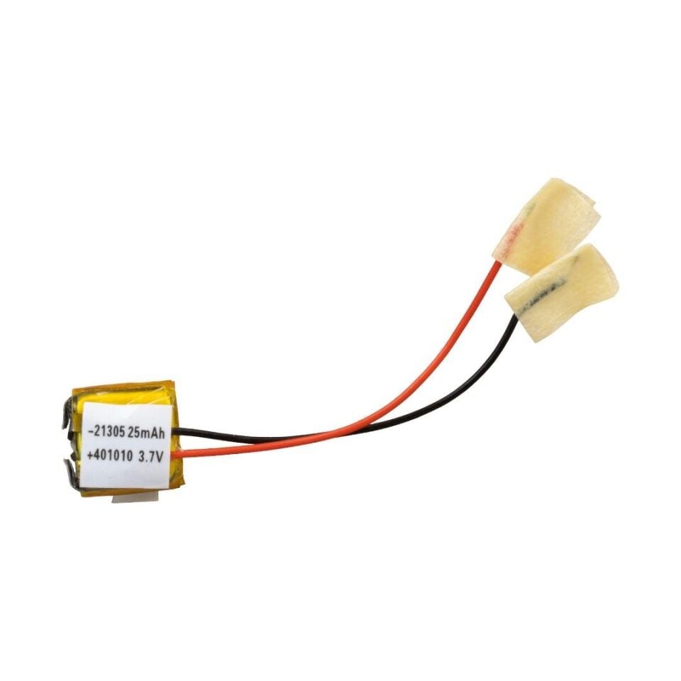 Powermaster 3.7 Volt 25 Mah Lityum Polimer Şarjlı Pil 4X10X10 mm Akıllı Saat Kulaklık Pili