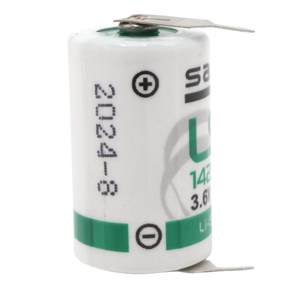 Saft Pil Kısa Puntalı 14250 Lityum 3.6v Şarjlı Pil  LI-SOCI2 Kablosuz Alarm Barkod Yazıcı Tarayıcı Pili