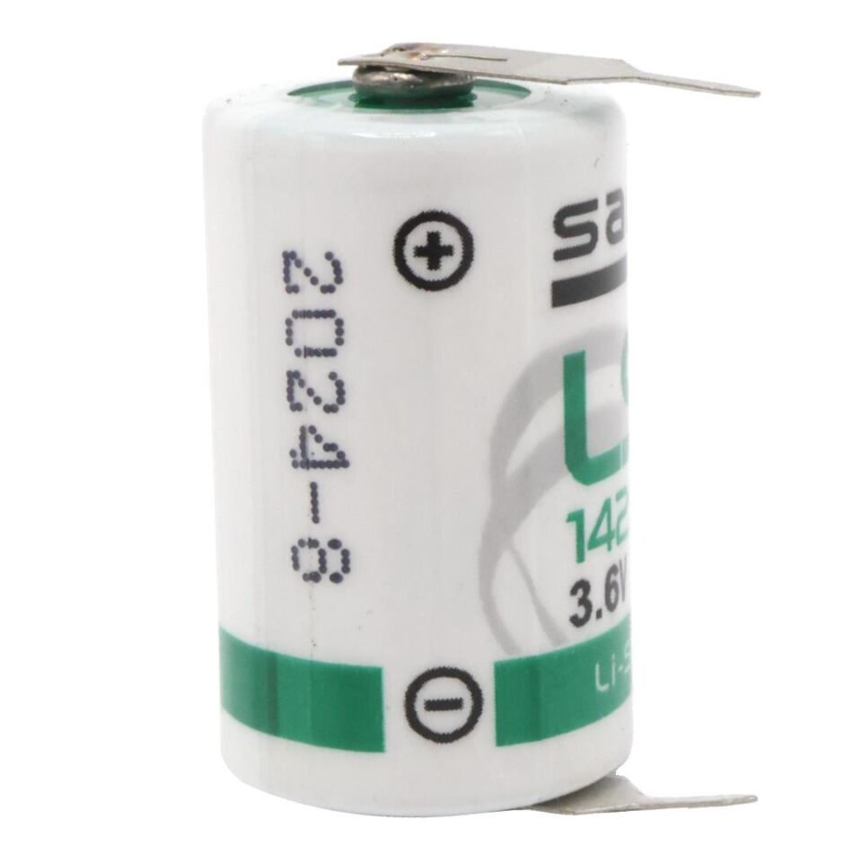Saft Pil Kısa Puntalı 14250 Lityum 3.6v Şarjlı Pil  LI-SOCI2 Kablosuz Alarm Barkod Yazıcı Tarayıcı Pili