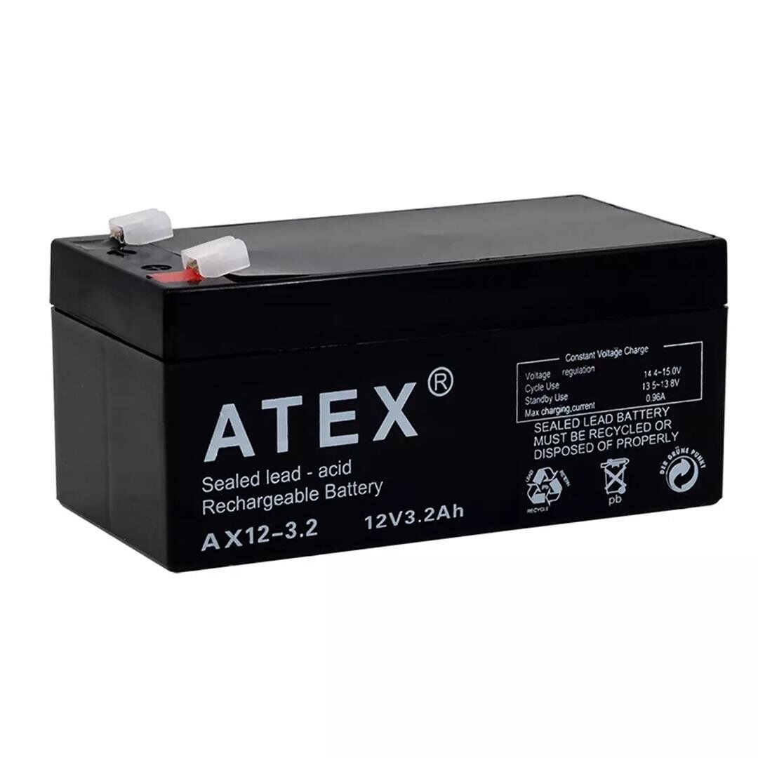 Atex 12 Volt 3.2 Amper Kuru Akü 134x67x61 mm Yeni Tarihli Taze Akü 13.4X6.7X6.1CM