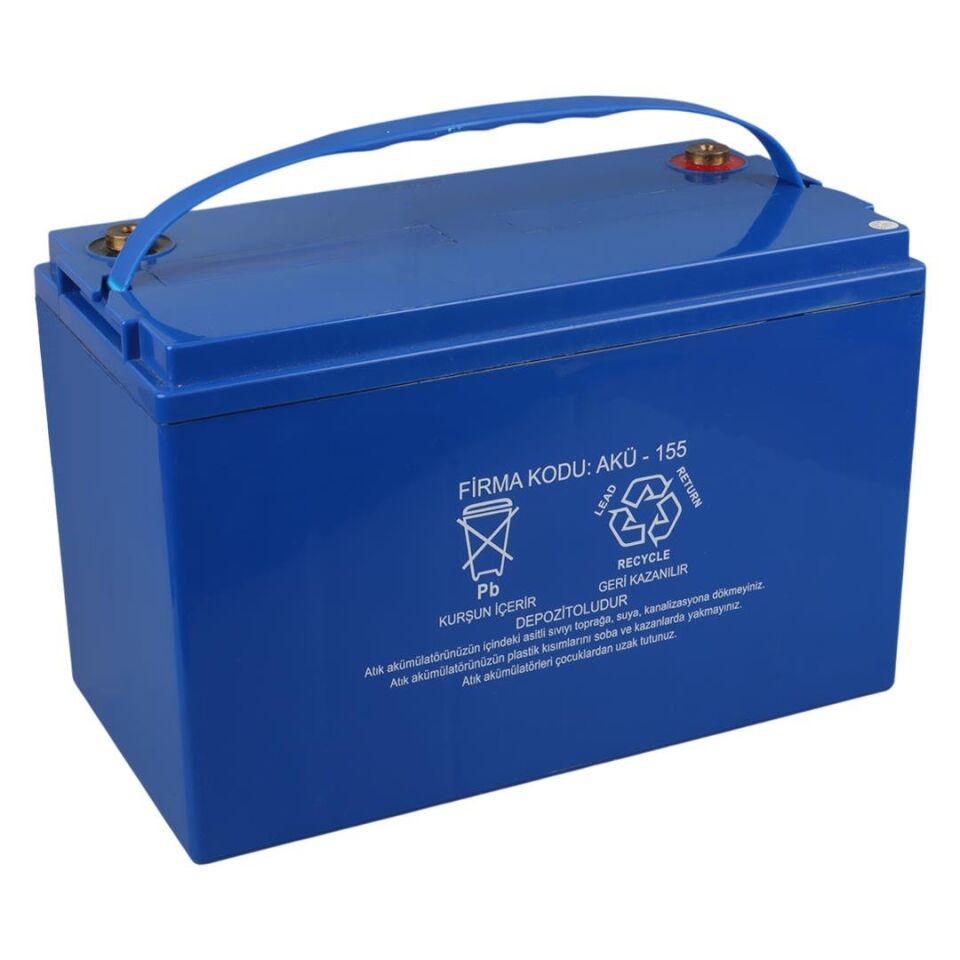 Ayt Euroone EG12100 12 Volt 100 Amper Deep Cycle Jel Akü Yeni Tarihli Taze Akü