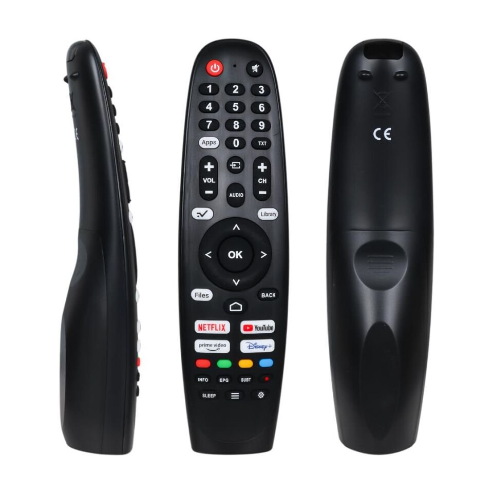 Ayt Strong  Fobem Uyumlu Ses Komutsuz Wholeos Netflix-Youtube-Prime Video-Disney Plus Tuşlu Lcd Led Tv Kumandası