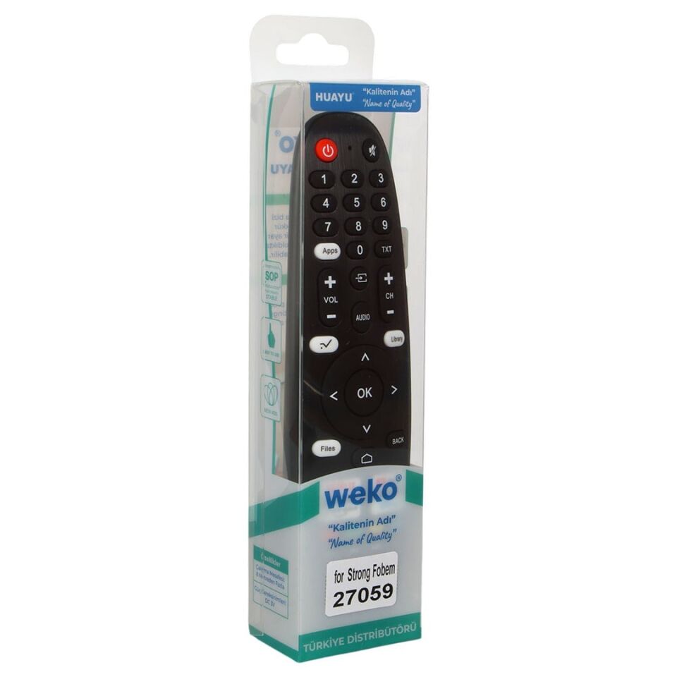 Ayt Strong  Fobem Uyumlu Ses Komutsuz Wholeos Netflix-Youtube-Prime Video-Disney Plus Tuşlu Lcd Led Tv Kumandası
