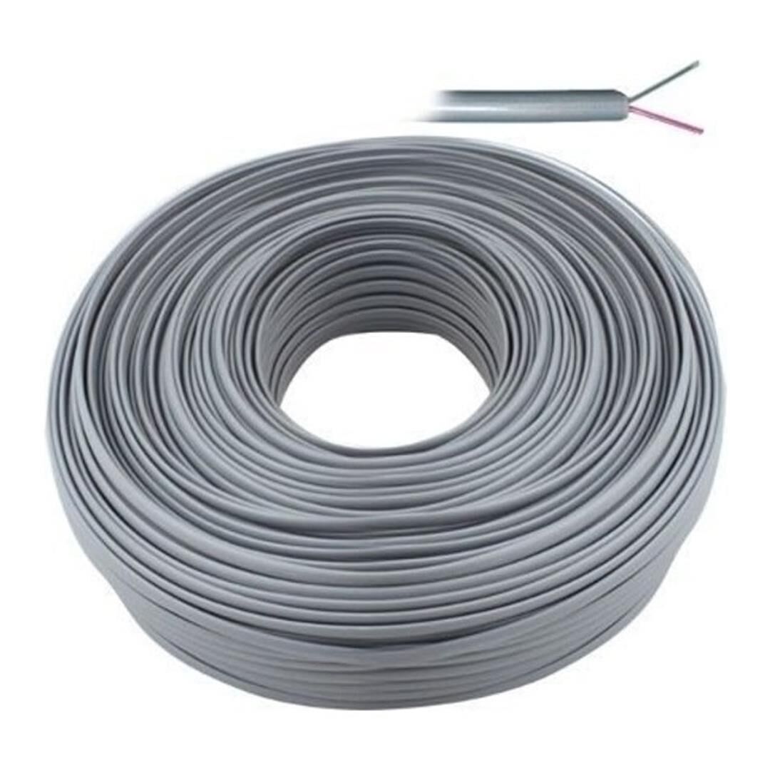 Lan LN-TEL44 Gri 2 Li Flat Köken 100 Metre Telefon Kablosu
