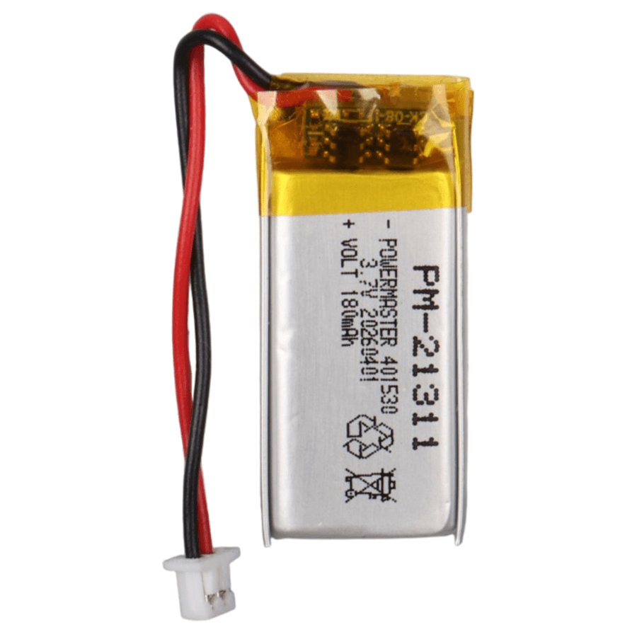 Powermaster 3.7 Volt 180 Mah Lityum Polimer Şarjlı Pil 4X15X30 mm Akıllı Saat Kulaklık Pili