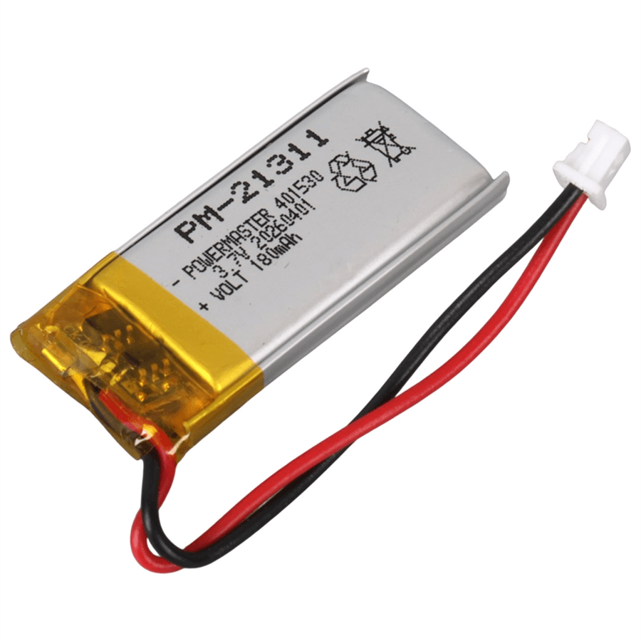 Powermaster 3.7 Volt 180 Mah Lityum Polimer Şarjlı Pil 4X15X30 mm Akıllı Saat Kulaklık Pili