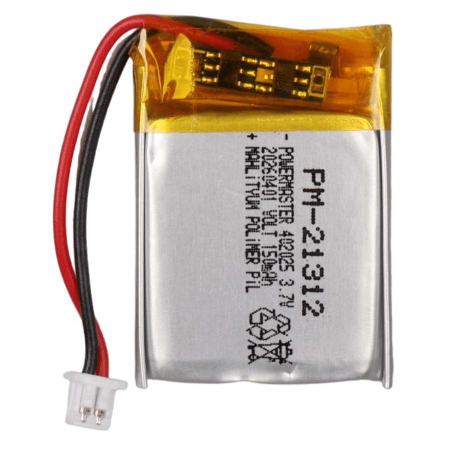 Powermaster 3.7 Volt 150 Mah Lityum Polimer Şarjlı Pil 4X20X25 mm Akıllı Saat Kulaklık Pili