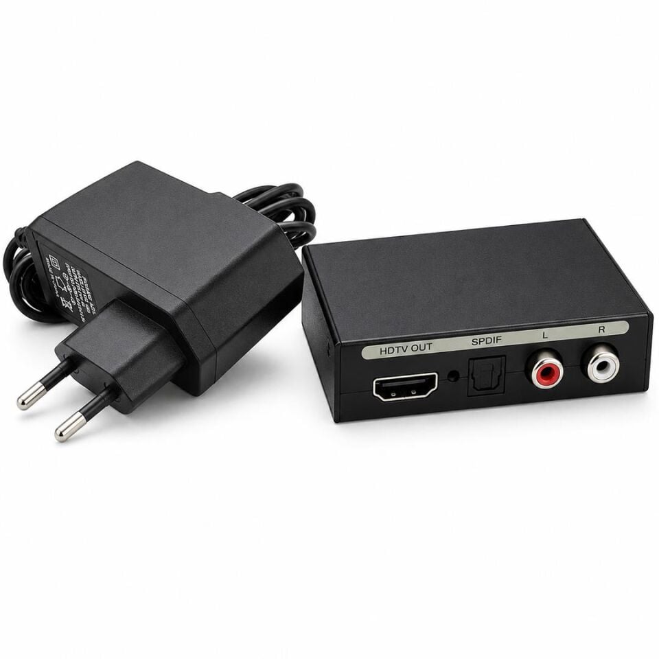 POWERMASTER PM-14366 SİYAH 4K HDMI TO HDMI + SPDIF - L/R SES VE GÖRÜNTÜ AYIRICI ÇEVİRİCİ 85X60X22MM
