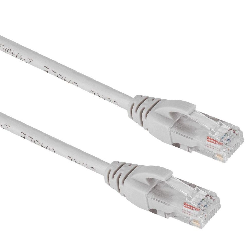 Powermaster PM-27148 Gri 3 Metre Cat 5 Ethernet Network Kablosu Jack Soketleri Takılı Hazır Kablo