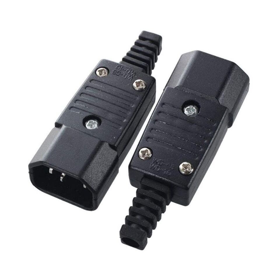Ayt C15 Power Seyyar Dişi Fiş Pc Monitör Soket Tipli Power Güç Kablosu Ucu