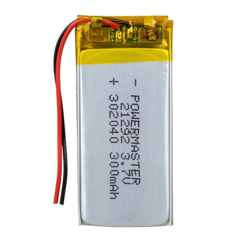 Powermaster 3.7 Volt 200 Mah Lityum Polimer Şarjlı Pil 4X20X30 mm Akıllı Saat Kulaklık Pili
