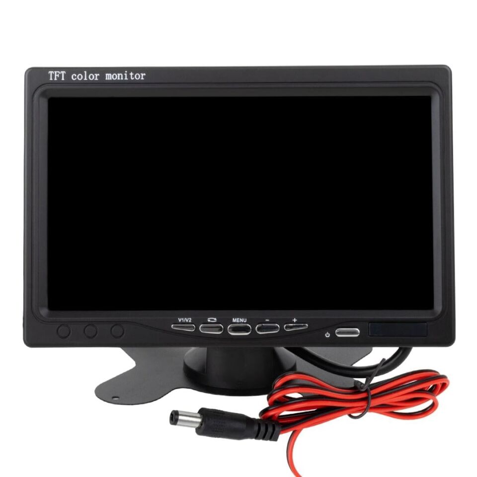 Powermaster 7 İnç Dijital Oto Monitör 4 e Bölünebilen Ekran Araç 4 Girişli Monitör Servis Ve Uzun Araç İçin