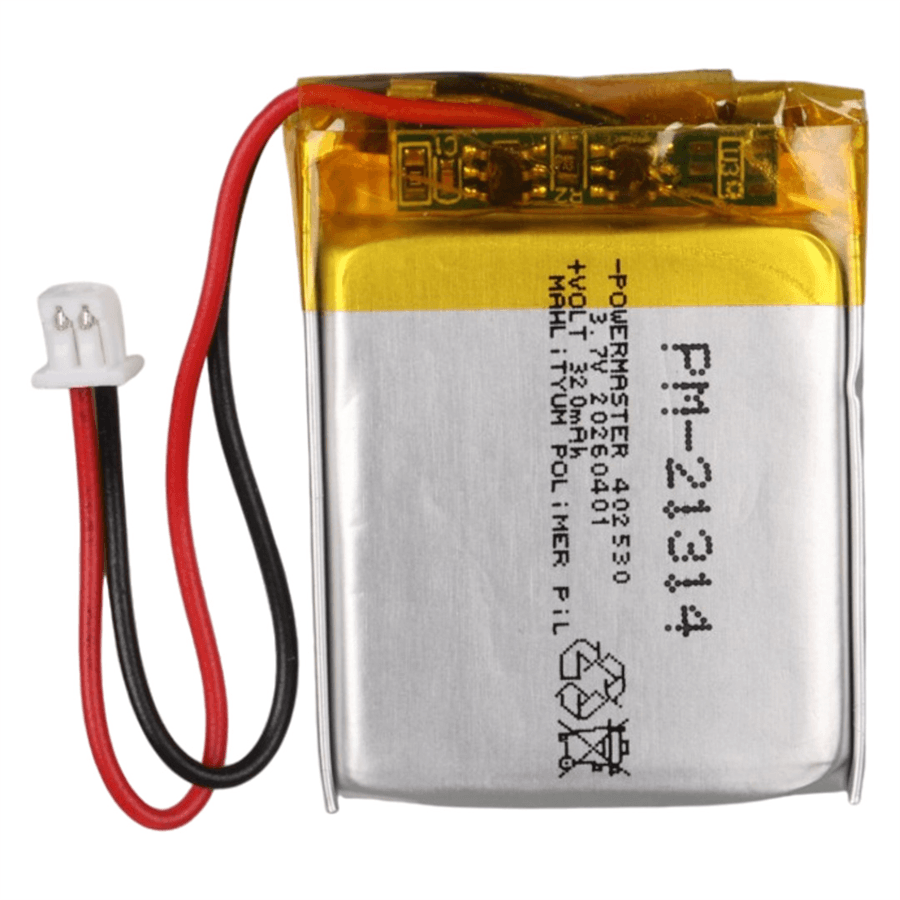 Powermaster 3.7 Volt 320 Mah Lityum Polimer Şarjlı Pil 4X25X40 mm Akıllı Saat Kulaklık Pili