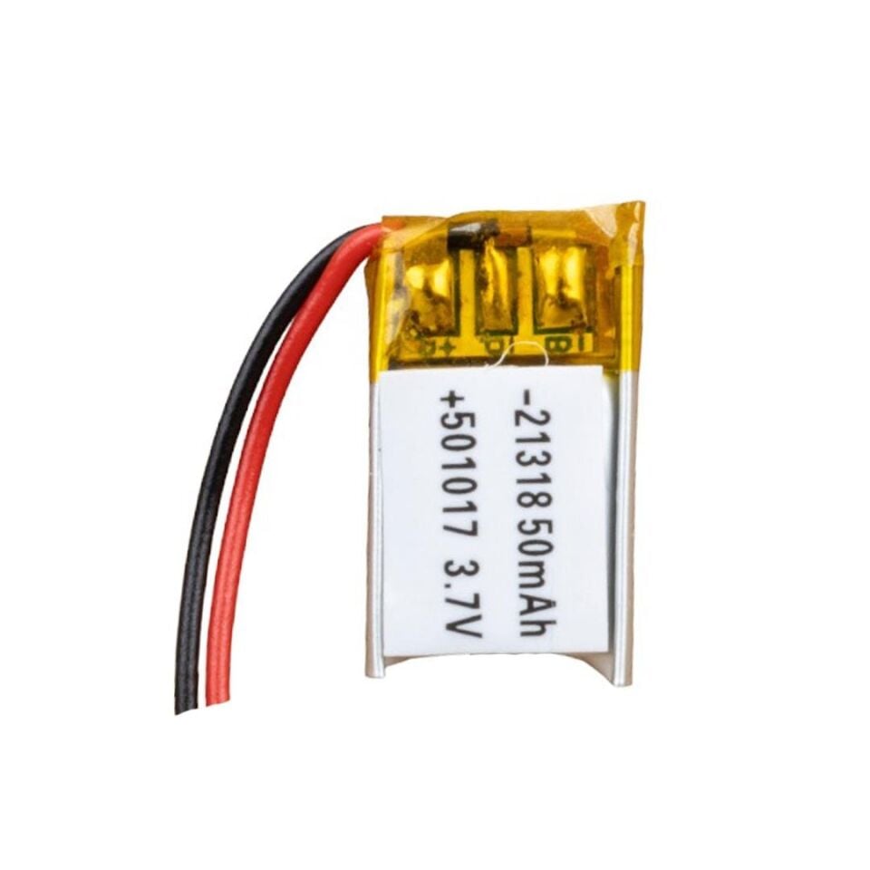Powermaster 3.7 Volt 100 Mah Lityum Polimer Şarjlı Pil 5X10X17 mm Akıllı Saat Kulaklık Pili