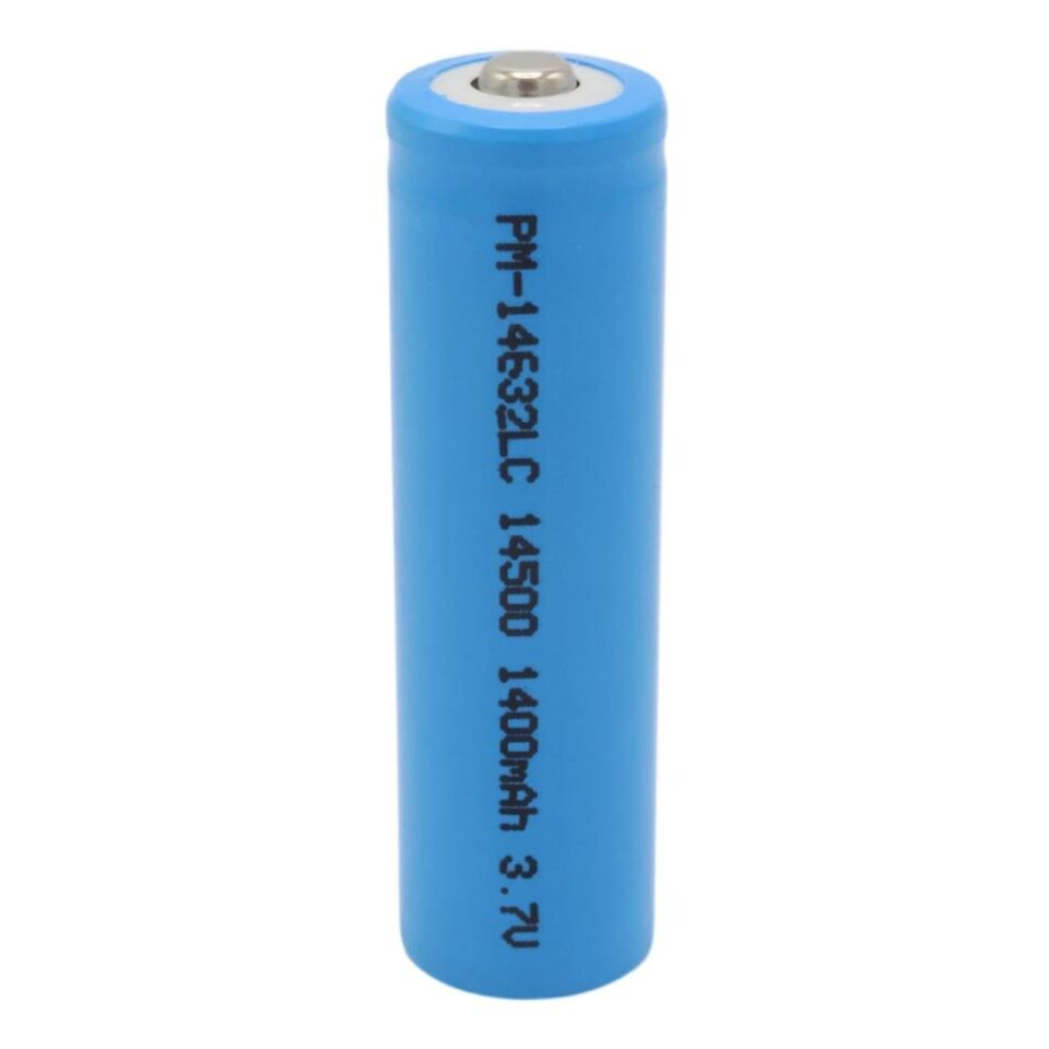 Ayt Powermaster PM-14632 LC 14500 3.7 Volt 1400mAh Şarj Edilebilir El Feneri Pili AA Pil İle Aynı Boyutta