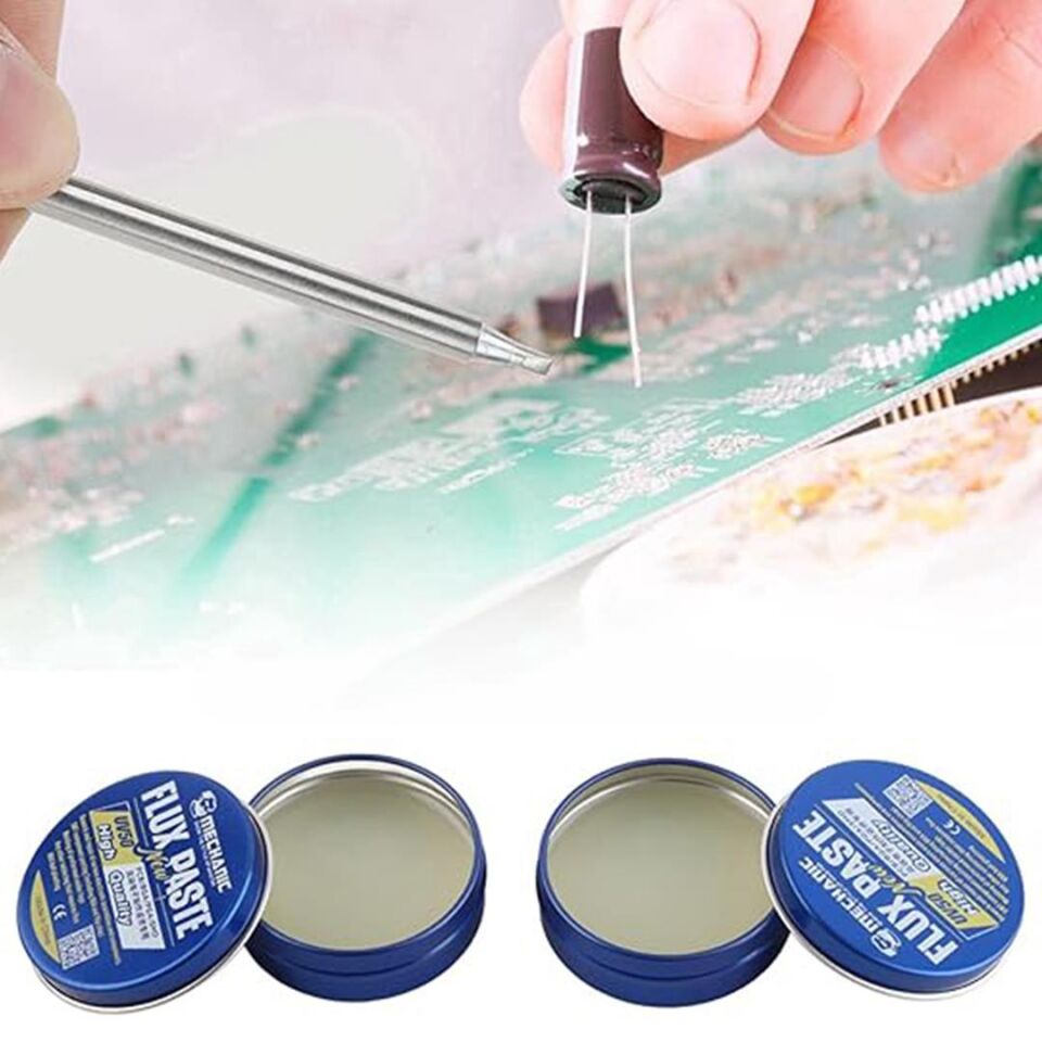 Ayt Powermaster UV80 80 Gram Lehim Flux Pastası PCB-BGA-PGA-SMD Lehim Havya Ucu Temizleme Pastası
