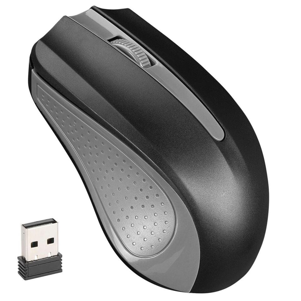 Everest SM-537 USB Siyah-Gri 2.4Ghz 1600DPI Kablosuz Optik Mouse 5 Metre Menzilli