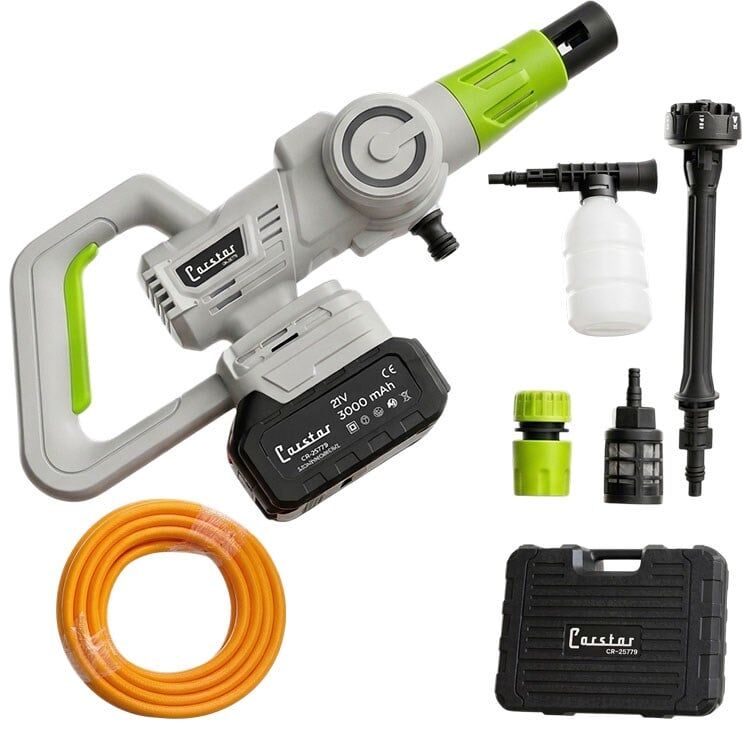 Carstar CR-25779 Yüksek Basınçlı Beyaz Oto Yıkama Makinesi Şarjlı Yıkama Makinası