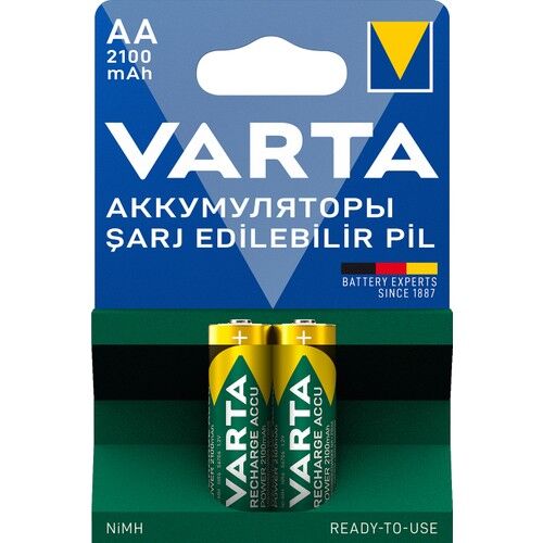 Varta 56706 1.2V 2100 Mah Şarjlı AA Kalem Pil (2'Li Paket)