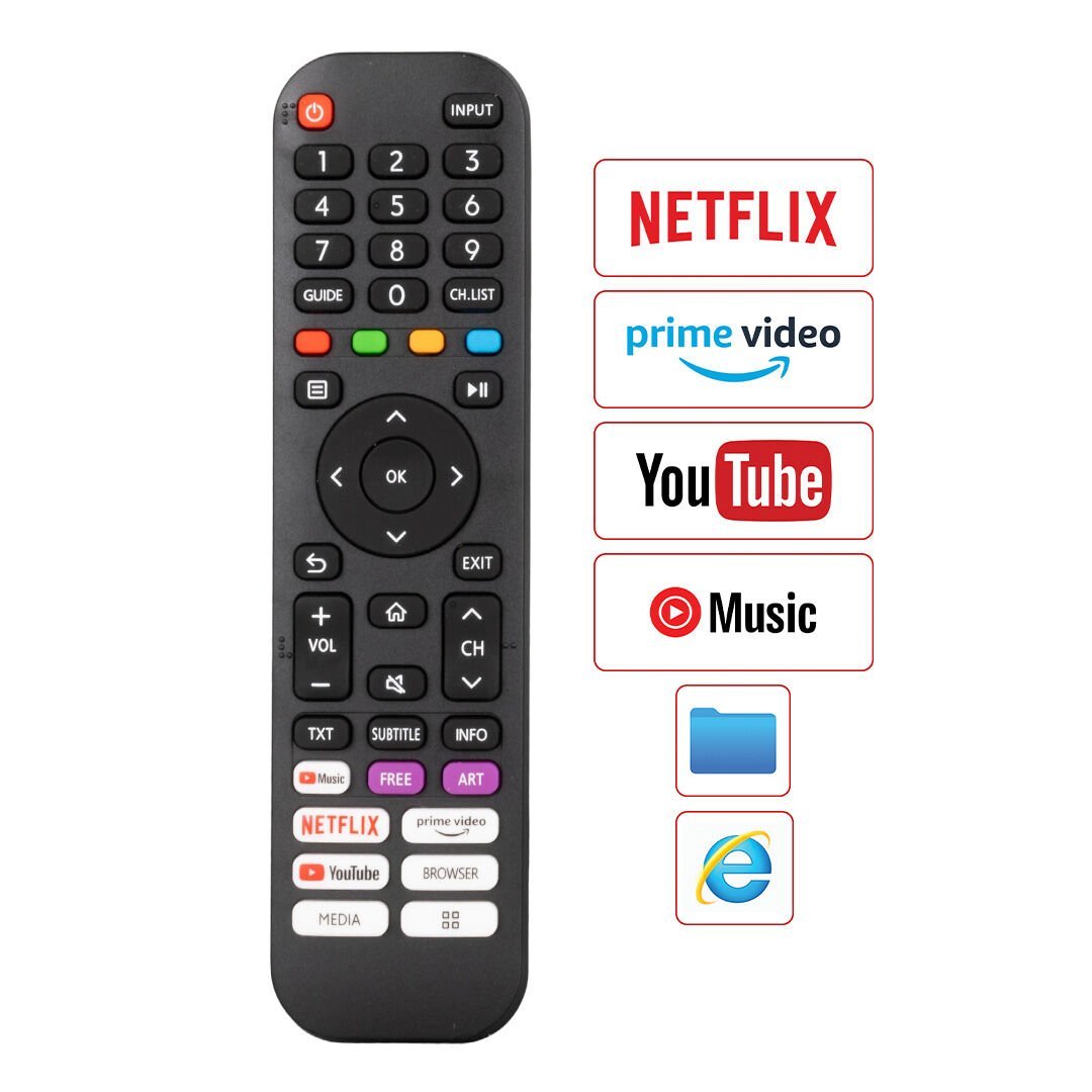 Weko Awox Netflix Youtube Prime Video Tuşluu LCD LED TV Kumanda Uzaktan Kumanda