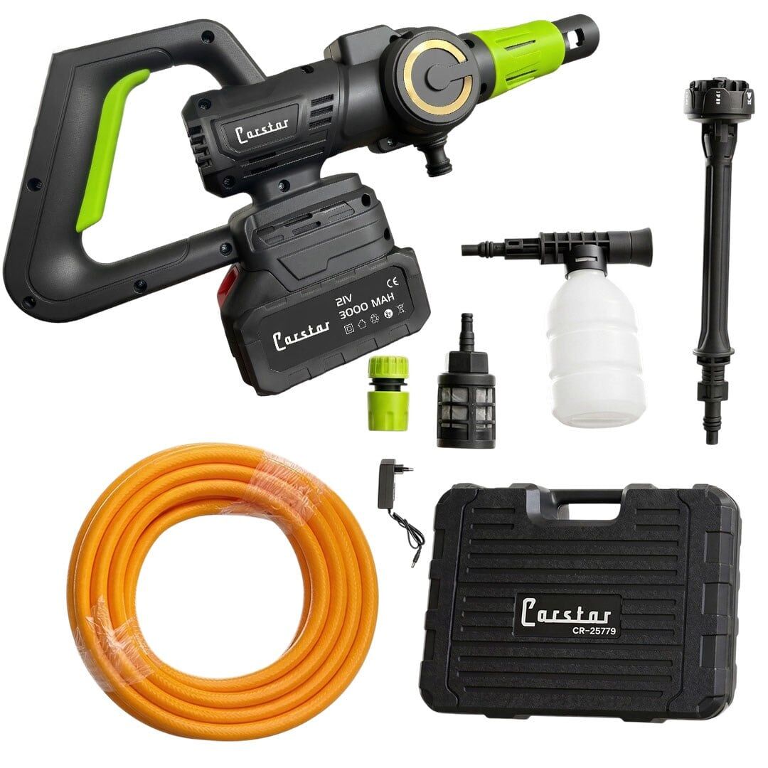 Carstar CR-25710 Yüksek Basınçlı Oto Yıkama Makinesi Şarjlı Araç Yıkama Makinası