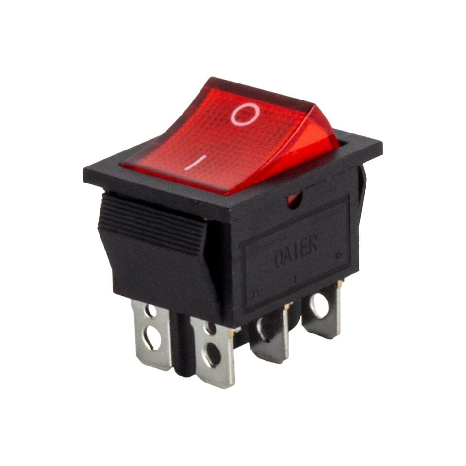 Ayt IC-104A Geniş Işıklı Anahtar 6P On-Off Aç Kapa Düğme Buton