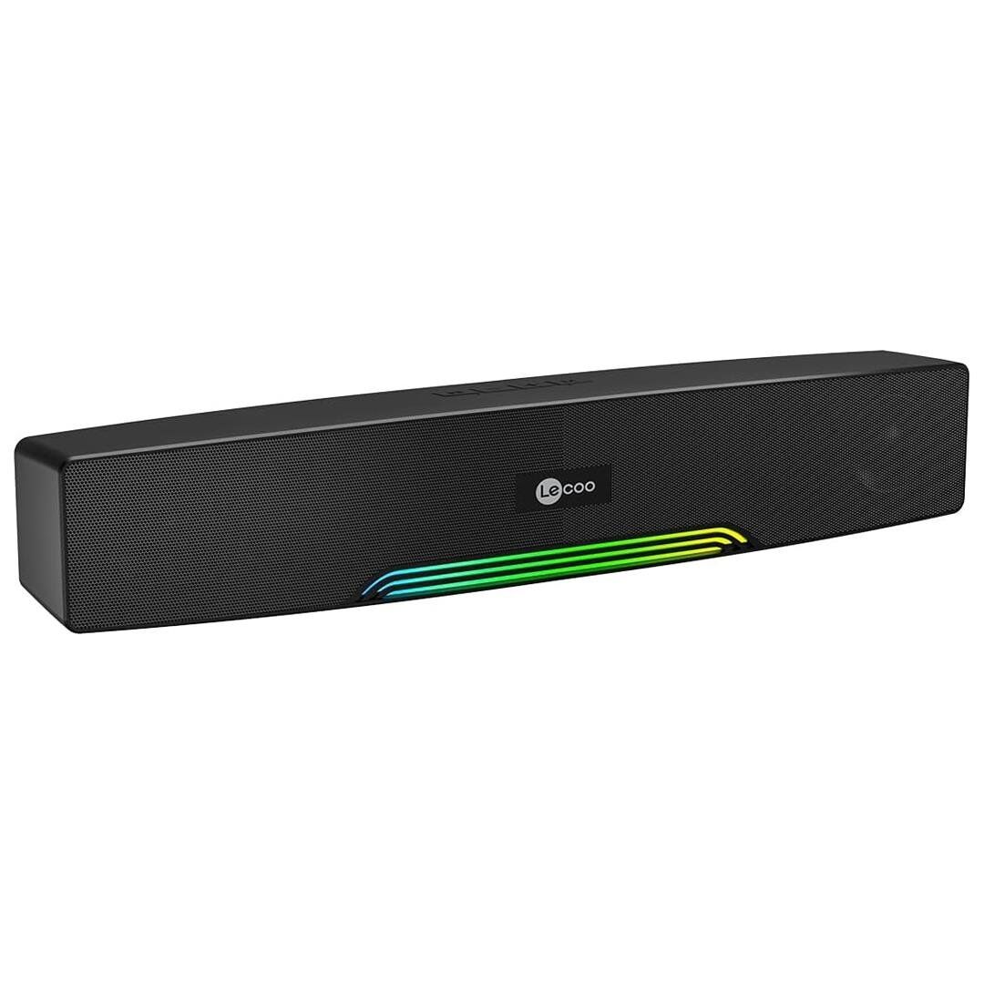 Lecoo DS109 Bluetooth Aux Tf Hafıza Kartı Usb 10W Soundbar Taşınabilir Stereo Masaüstü TV Hoparlör