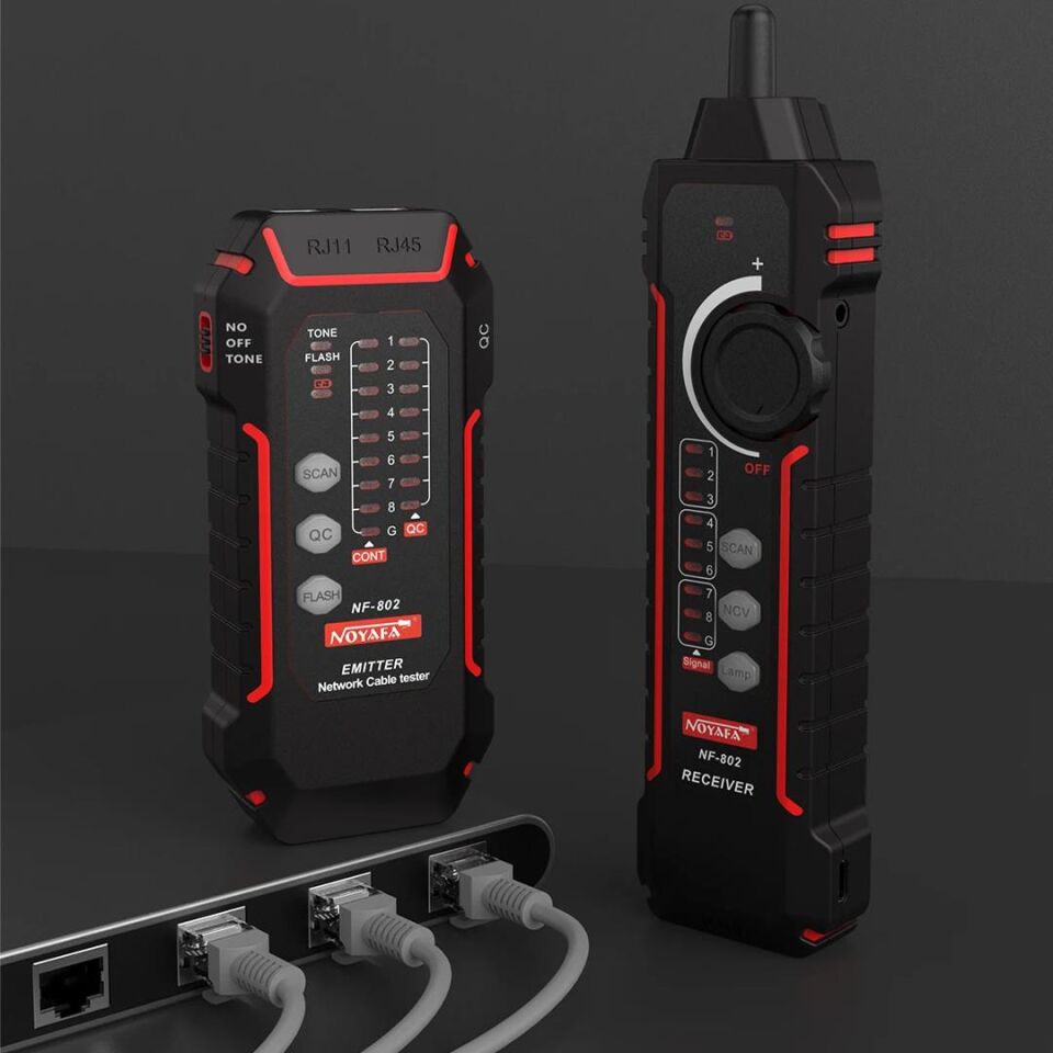 Ayt Noyafa NF-802 Rj11 Rj45 Kablo Bulucu Test Aleti Ethernet Kablosu İnternet Kablo Bulucu Ölçüm Cihazı