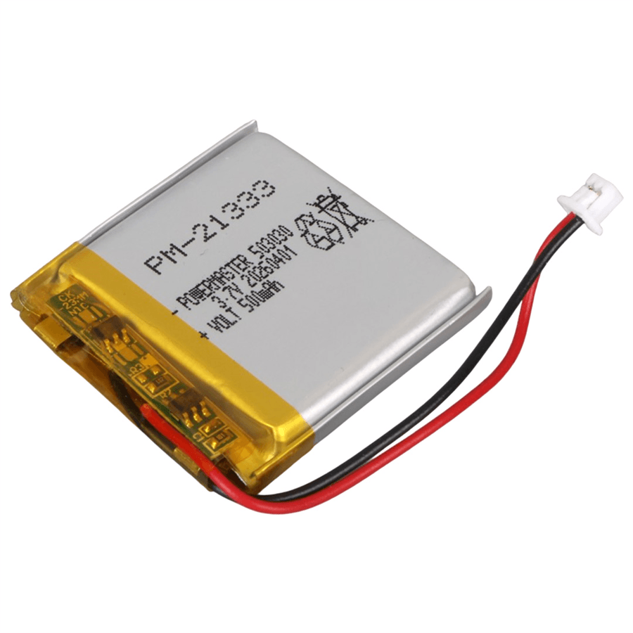 Powermaster 3.7 Volt 500 Mah Lityum Polimer Şarjlı Pil 5X30X30 mm Akıllı Saat Kulaklık Pili