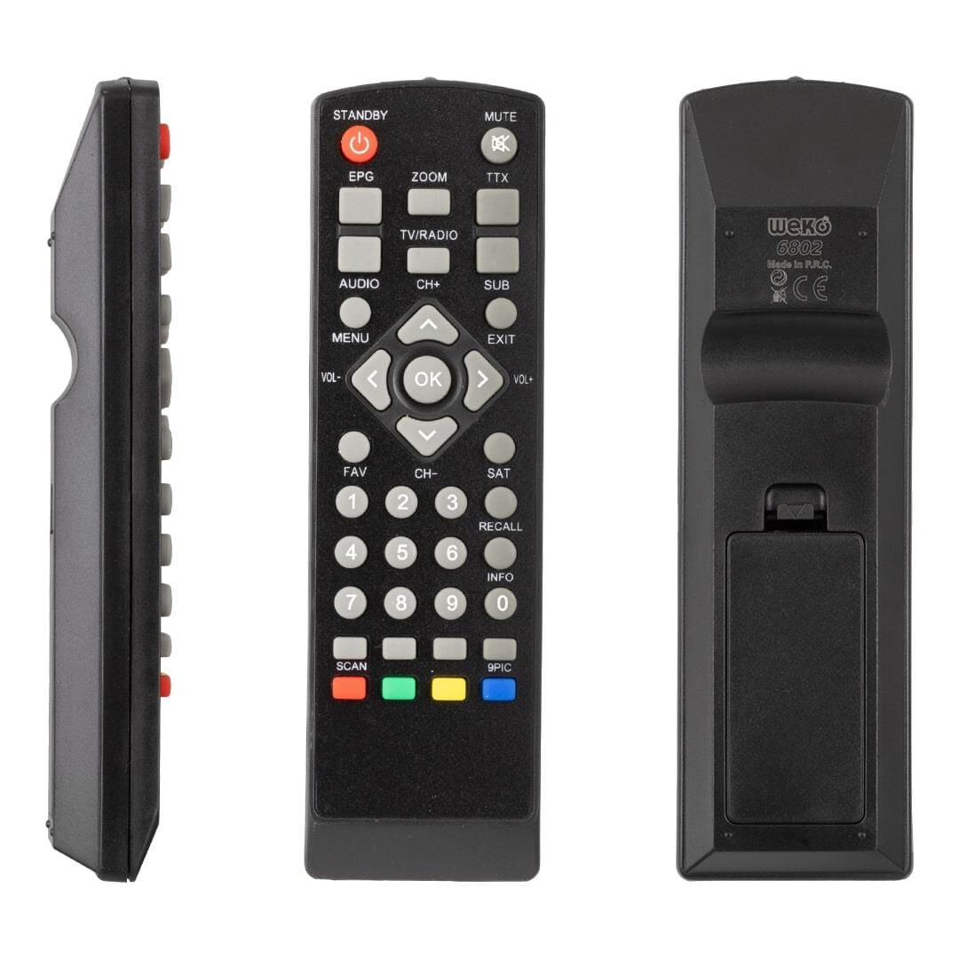 WEKO KR KORAX MINI BOX TKGS*HİREMCO MİNİ SD WISE*GOLDMASTER*DIGIMASTER HECTOR UYDU KUMANDASI*SNR1215A