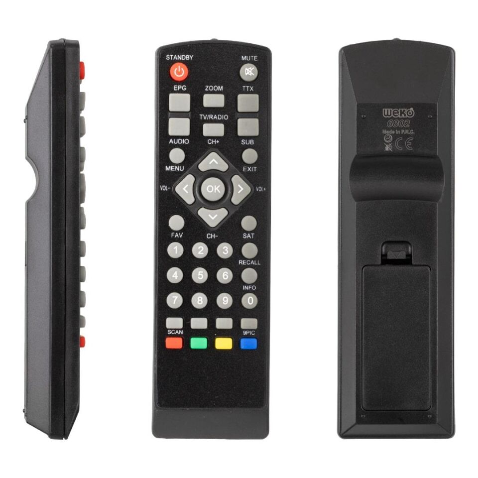 WEKO KR KORAX MINI BOX TKGS*HİREMCO MİNİ SD WISE*GOLDMASTER*DIGIMASTER HECTOR UYDU KUMANDASI*SNR1215A