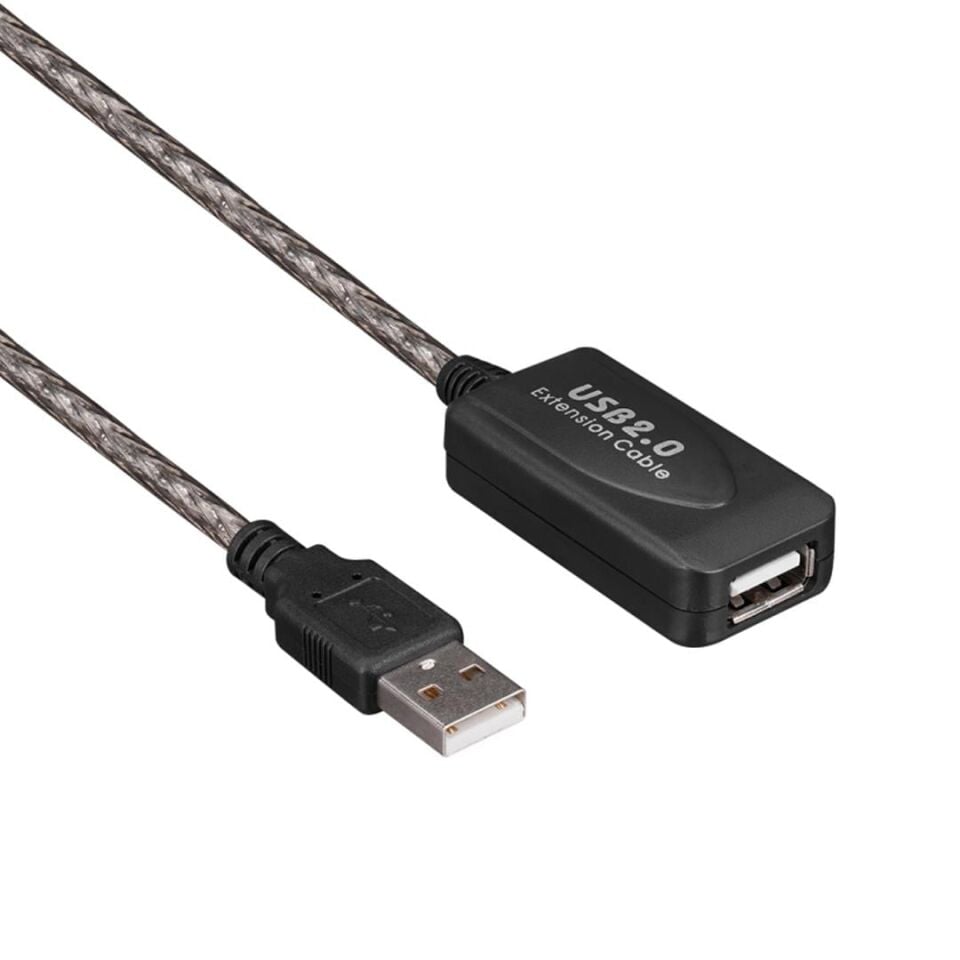 Powermaster PM-4952 30 Metre Şeffaf Korumalı USB 2.0 Uzatma Kablosu