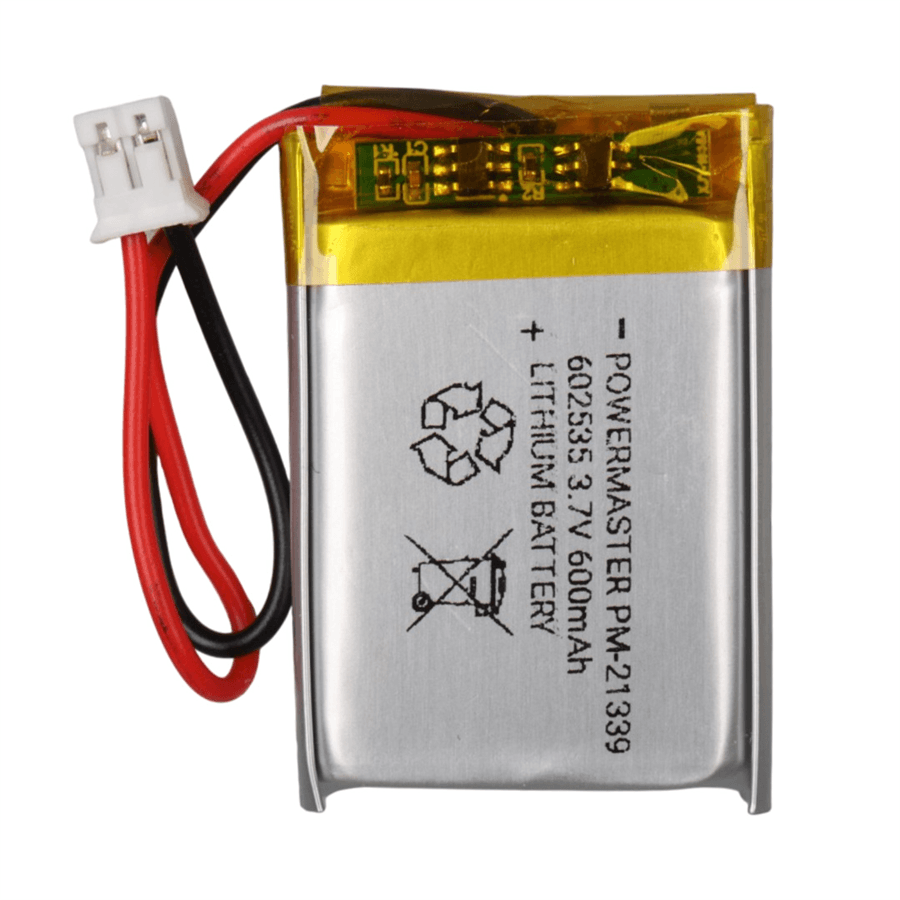 Powermaster 3.7 Volt 600 Mah Lityum Polimer Şarjlı Pil 6X25X35 mm Akıllı Saat Kulaklık Pili