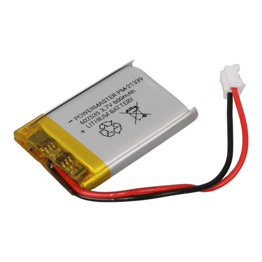 Powermaster 3.7 Volt 600 Mah Lityum Polimer Şarjlı Pil 6X25X35 mm Akıllı Saat Kulaklık Pili