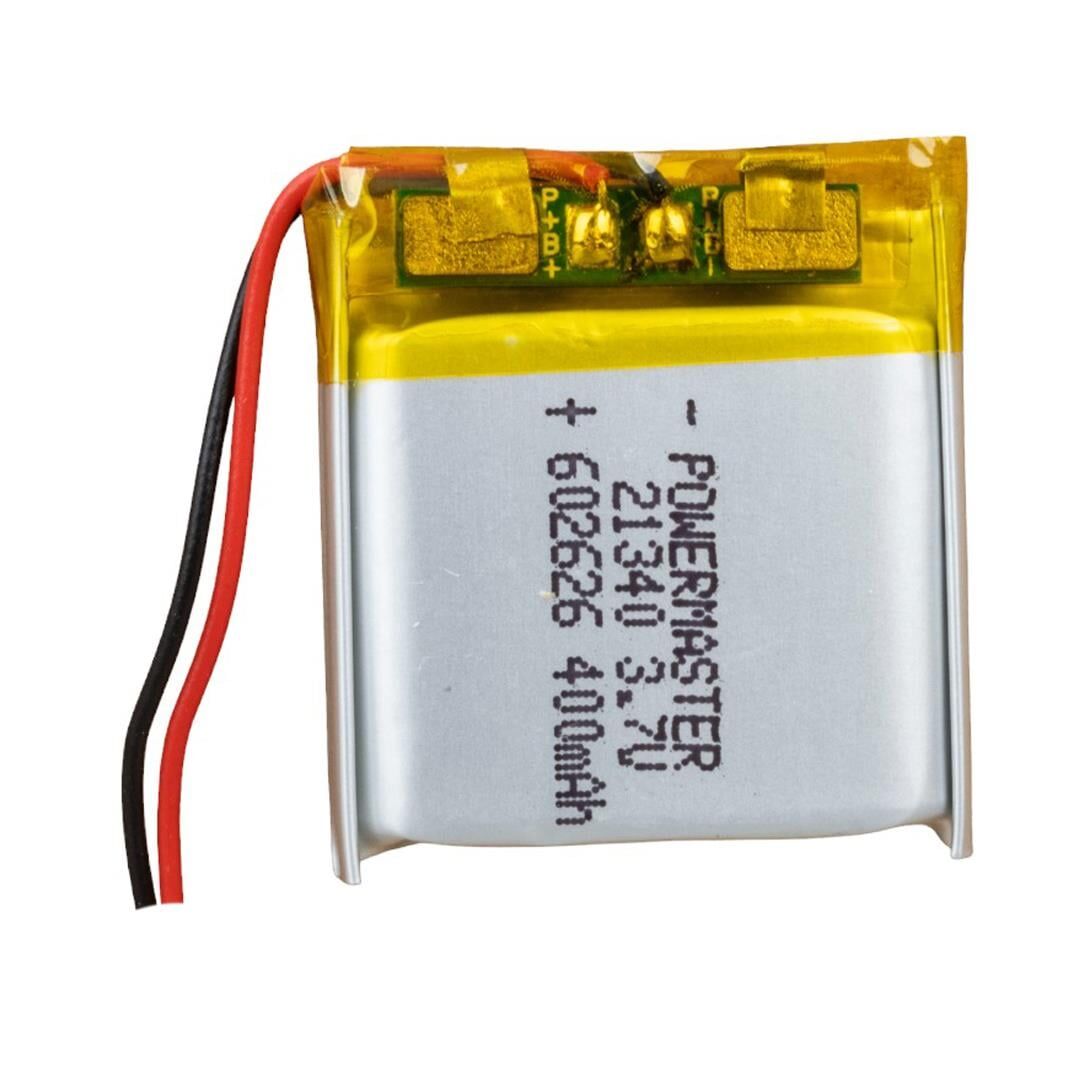 Powermaster 3.7 Volt 400 Mah Lityum Polimer Şarjlı Pil 6X26X26 mm Akıllı Saat Kulaklık Pili
