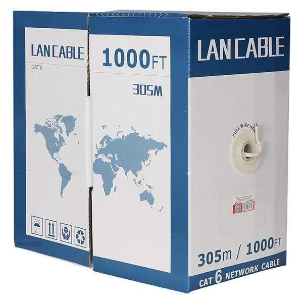 Ayt Powermaster 24 AWG Ethernet Kablo 0.41 Mm. Saf Bakır 305 Metre CAT6 İnternet Kablosu Kaliteli Bakır