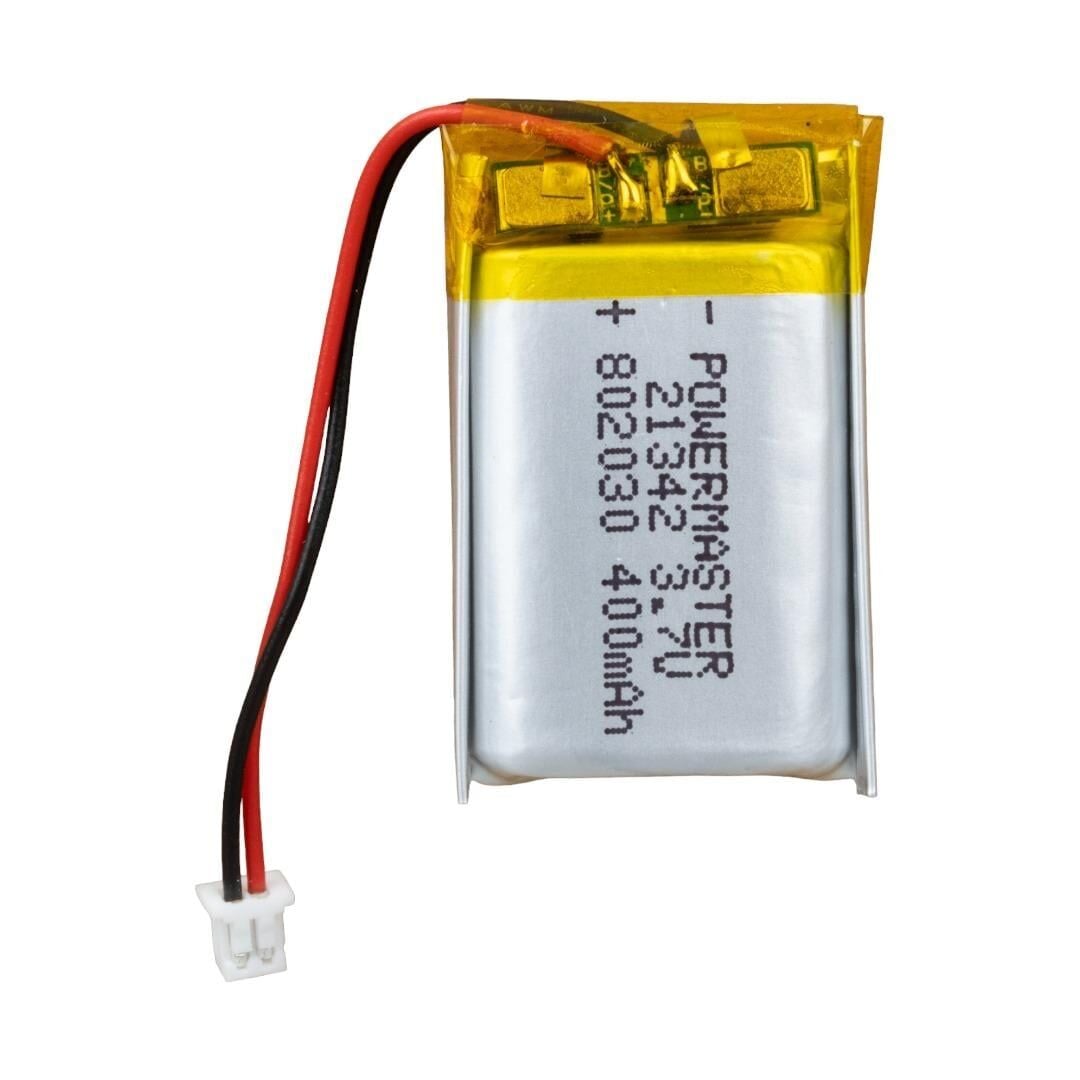Powermaster 3.7 Volt 400 Mah Lityum Polimer Şarjlı Pil 8X20X30 mm Akıllı Saat Kulaklık Pili