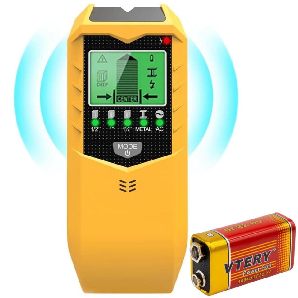 Ayt Powermaster Pm-26593 Profesyonel 5in1 Lcd Ekranlı Çok Fonksiyonlu Saplama Bulucu Duvar Dedektörü Duvar Kablo Demir