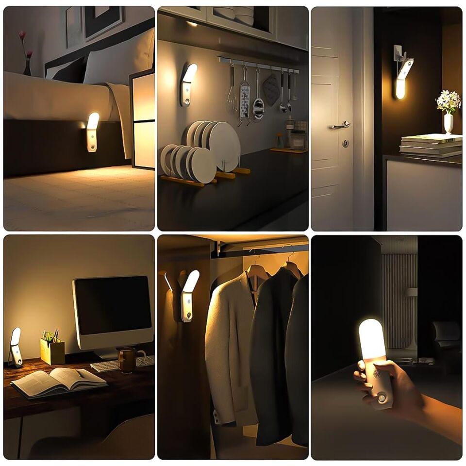 Ayt Powermaster PM-26763 Üç Renkli Sensörlü Masa Üstü Asmalı Gece Lambası Sabit Ve Sensörlü Led Aydınlatma