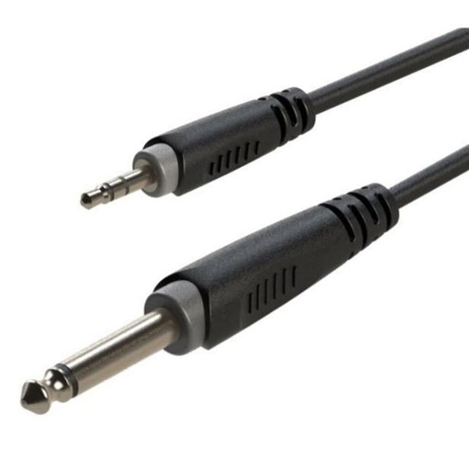 Roxtone 3.5 Mm Stereo Erkek Mono Gitar Erkek 1 Metre Ara Kablo RX K13501 Gitar İçin Ses Kablosu