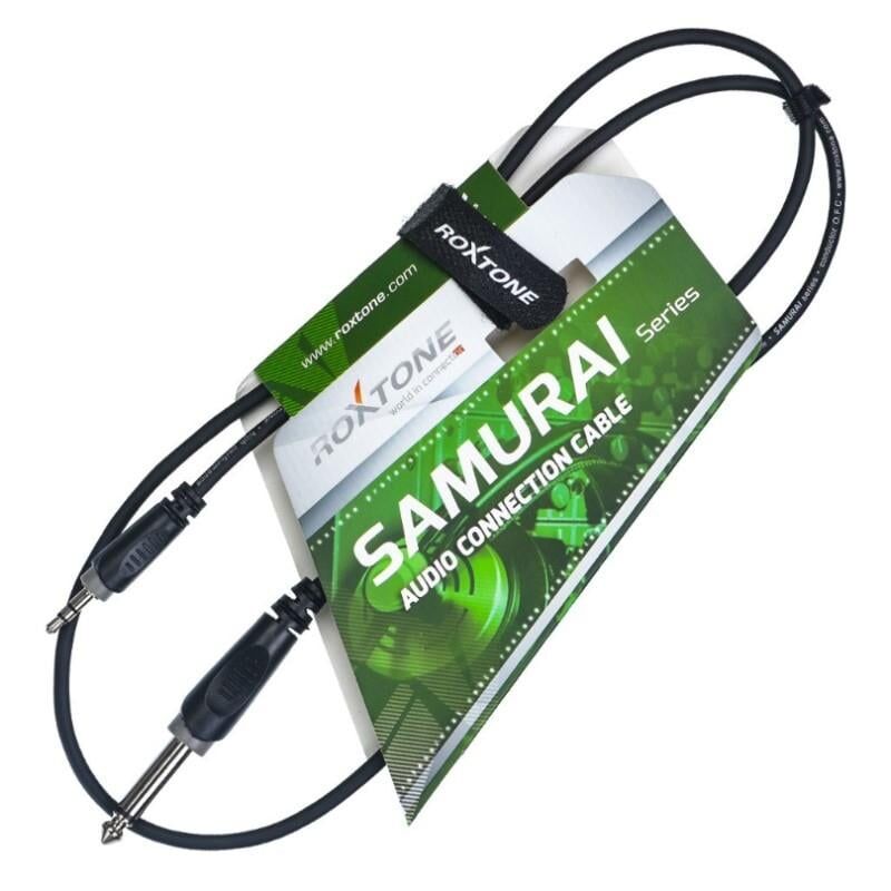 Roxtone 3.5 Mm Stereo Erkek Mono Gitar Erkek 1 Metre Ara Kablo RX K13501 Gitar İçin Ses Kablosu