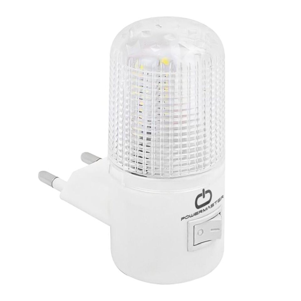 Powermaster PM-16175 Anahtarlı 0.5 Watt Led'li Beyaz Işık Gece Lambası